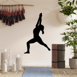 Wallity Yoga 10 Escultura de Pared Negra